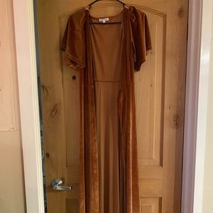 Baltic born velvet wrap maxi dress